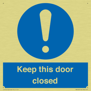 Keep this door closed